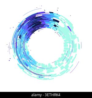 Tech Ring Segments vector background with versatile graphic elements for microstock and commercial design projects. Stock Vector
