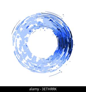 Tech Ring Segments vector background with minimal abstract composition for microstock and commercial design projects. Stock Vector