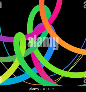 Bright Gradient Zigzag Bands vector background with balanced copy space for microstock and commercial design projects. Stock Vector