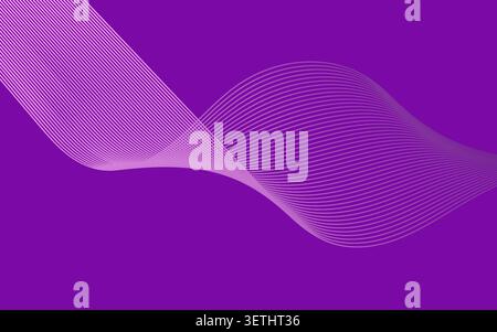 Dynamic abstract background featuring parallel lines in a curved formation across a blue backdrop. Creates a modern visual with sense of movement and Stock Vector