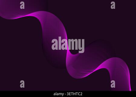 Abstract purple wave background with modern flowing lines, creating a dynamic and elegant design, perfect for contemporary digital art. Stock Vector
