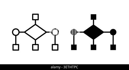 Flowchart icon set. Vector EPS 10. Stock Vector