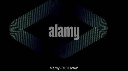 Futuristic abstract design with flowing blue lines forming geometric shapes. Modern digital art with a dark backdrop. Sleek and innovative. Stock Vector