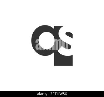 QS creative geometric initial based modern and minimal logo. Letter q s trendy fonts. Universal professional elegant techno vector design. Stock Vector