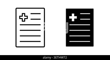 Medical records icon set. Vector EPS 10. Stock Vector
