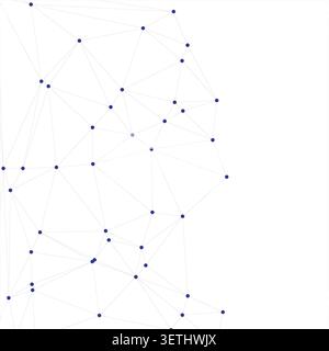 Minimalist vector illustration featuring constellation of interconnected points and lines. Clean modern design suitable for high tech themes including Stock Vector