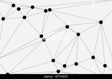 Minimalist graphic pattern of geometric lines connecting various points, creating a sleek and modern visual for web design, data visualization, and co Stock Vector