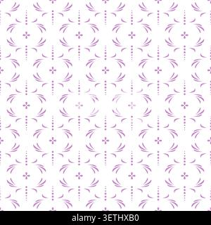 Stripes whimsy swirls seamless pattern. Vertical dusty pink on white striped wallpaper Stock Vector