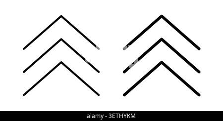 Chevrons icon set. Vector EPS 10. Stock Vector