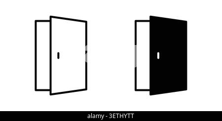 Door icon set. Vector EPS 10. Stock Vector