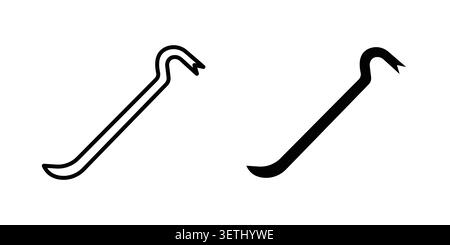 Crowbar icon set. Vector EPS 10. Stock Vector