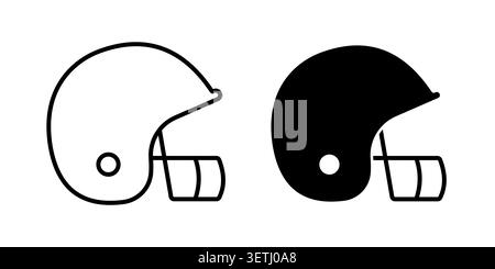 Football helmet icon set. Vector EPS 10. Stock Vector