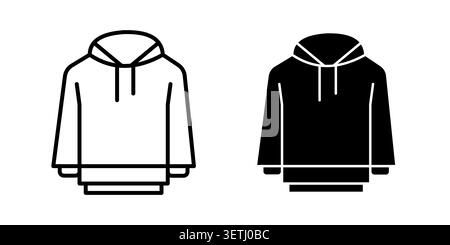 Hoodie icon set. Vector EPS 10. Stock Vector