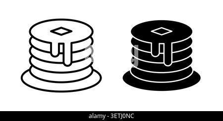 Pancake icon set. Vector EPS 10. Stock Vector