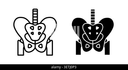 Pelvis icon set. Vector EPS 10. Stock Vector