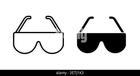 Safety glasses icon set. Vector EPS 10. Stock Vector