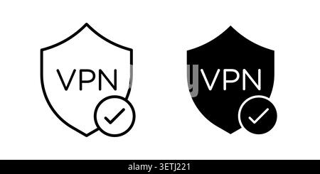Virtual private network icon set. Vector EPS 10. Stock Vector