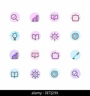 Icon Sets vector background with clean editable vector shapes for microstock and commercial design projects. Stock Vector