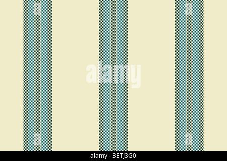 Folded vertical textile seamless, dreamy pattern texture background. Horizontal fabric stripe vector lines in light and cyan colors palette. Stock Vector