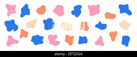 Vector colorful, abstract organic blobs. Stock Vector