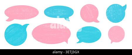 Cute dialog bubbles and speech frames. Stock Vector