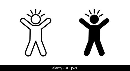 Confidence icon set. Vector EPS 10. Stock Vector