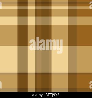 Lumberjack plaid textile check, oktoberfest vector tartan pattern. Hounds tooth background fabric seamless texture in amber and orange colors palette. Stock Vector