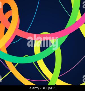 Bright Gradient Zigzag Bands vector background with balanced copy space for microstock and commercial design projects. Stock Vector