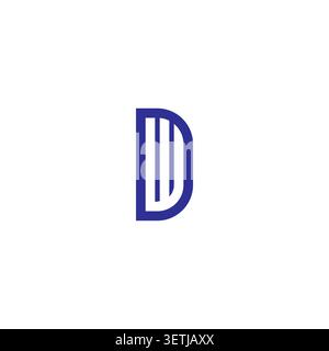 Letter DW Logo Design. WD Initial Logo Vector Stock Vector