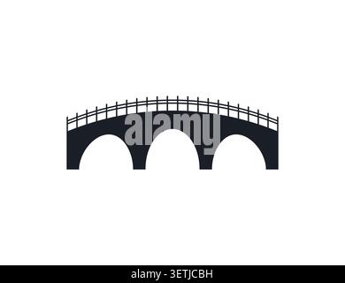 Bridge, construction icon. Vector illustration. Stock Vector