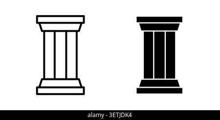 Antique Column icon set. Vector EPS 10. Stock Vector