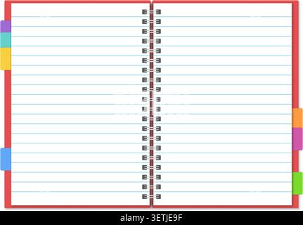 Notebook with pencil icon in flat style. Notepad document vector illustration on isolated background. Workbook sign business concept. Stock Vector