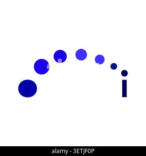 Modern letter I logo featuring dynamic motion trails that convey speed, innovation, technology, movement, and connectivity. Clean vector design ideal Stock Vector