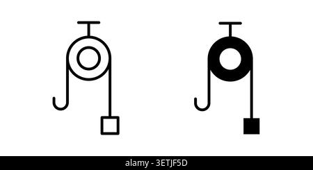 Pulley icon set. Vector EPS 10. Stock Vector