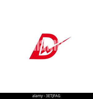 DW Initial Logo Design. WD logo Vector Stock Vector