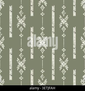 Damask modern seamless striped pattern element with harp. Vintage classical old fashioned damask ornament, seamless texture for wallpapers, textile Stock Vector
