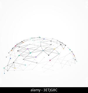 Creative polygonal semi sphere artwork designed for wallpapers, digital campaigns, and printable graphic layouts. Stock Vector
