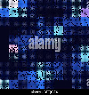 Decorative fintech block grid illustration for marketing layouts, creative layouts, and modern visual branding. Stock Vector
