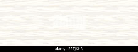 Minimal abstract background with fine wavy horizontal lines in soft beige on a light cream surface. Clean, calm texture with wide copy space for Stock Vector