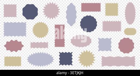 Multicolored geometric shapes with a wavy edge Stock Vector