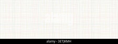 Close view of white graph paper with faint red and blue grid lines, creating a clean simple background for school, math, notes, planning, or design Stock Vector