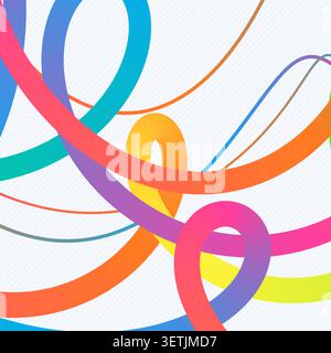 Decorative bright gradient zigzag bands illustration for marketing layouts, creative layouts, and modern visual branding. Stock Vector
