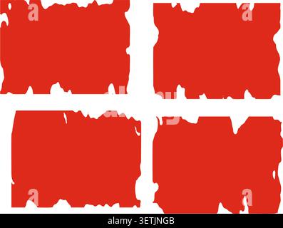 Grunge Rectangle Background Set for Marketing Banners, Distressed Frames and Poster Design Stock Vector