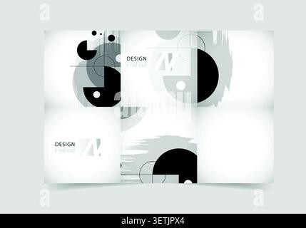 Black grunge shapes. Circle splash graphic on a white background. Vector abstract illustration Stock Vector