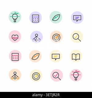 Icon Sets vector background with high-impact decorative layout for microstock and commercial design projects. Stock Vector