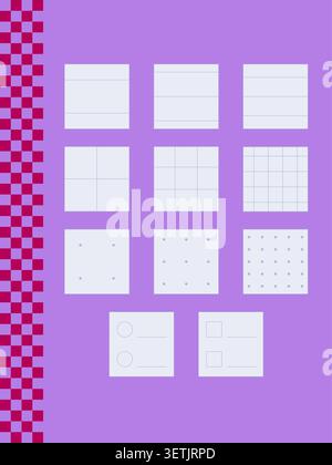 Colorful planner overview page template Stock Vector