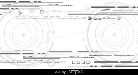 Abstract geometric technological background. Linear drawing. Vector illustration. Stock Vector