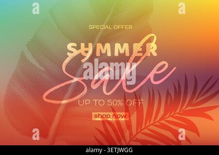 Summer Sale poster design. Stock Vector
