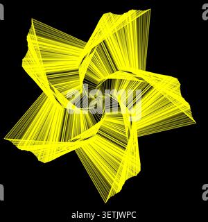 Hypnotic starburst backdrop. Sophisticated guilloche ornament. Intricate vector wallpaper. Geometric monochrome graphics. Stock Vector