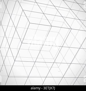 Decorative wire cube illustration for creative templates, creative layouts, and modern visual branding. Stock Vector